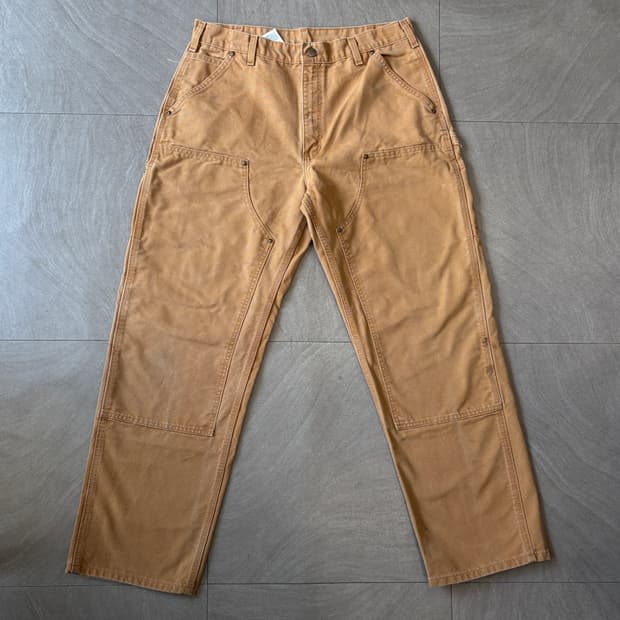 칼하트 정품 브라운 더블니 팬츠