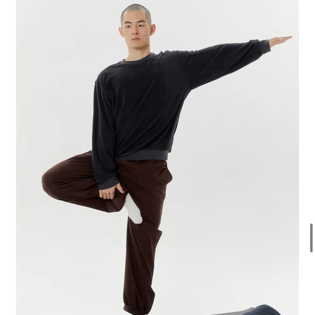 무브웜 남성 소프트스웨이트 바지 에스프레소 색상 