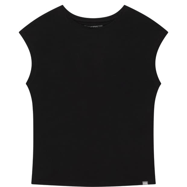 코이세이오 038 CAP SLEEVE T-SHIRT BLACK