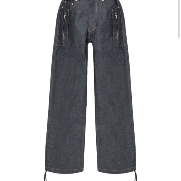 체인포함)mjd 로우 라이즈 듀얼 집 데님 S