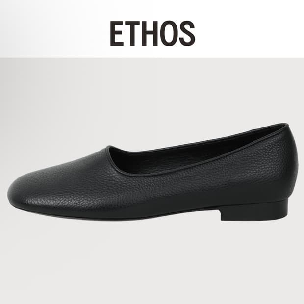 Ethos 에토스 LEATHER FLAT SHOES 255