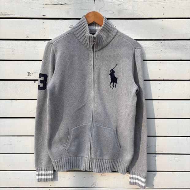 Polo 폴로 빅포니 니트 집업