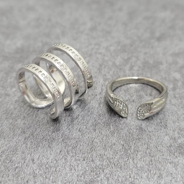 angel wing ring set
