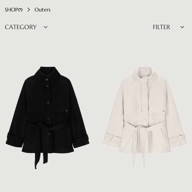 벨리아르 트렌치 울 코트 블랙