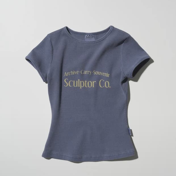 스컬프터 Archive Pigment Baby Tee Dusty Blue