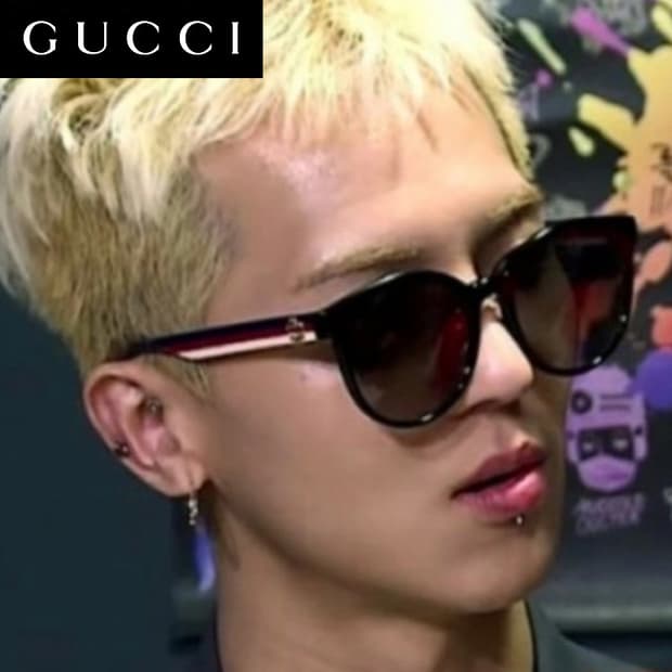 [정품] GUCCI 구찌 삼선템플 로고플레이트 선글라스