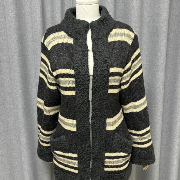 히스테릭글래머 90s 스타태그 스트라이프 울 니트 가디건 