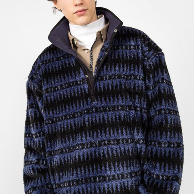 가브스토어 팝오버 후리스 블루 L사이즈 탭채새제품