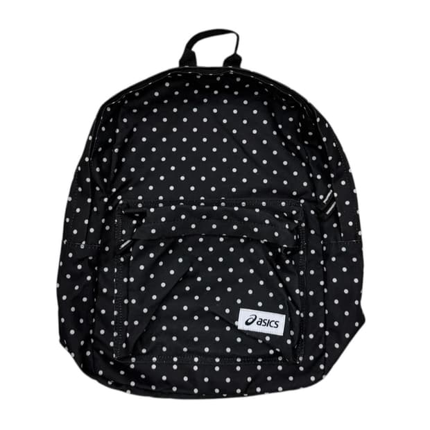 아식스 빈티지 도트 땡땡이 백팩 가방 블랙