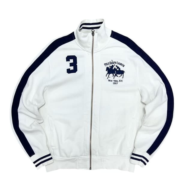 폴로 빅포니 화이트 코튼 트랙자켓(M)