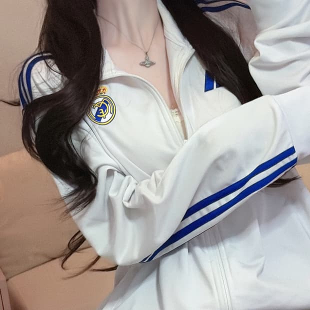 아디다스 레알마드리드 DNA 트랙탑 화이트 져지 XL