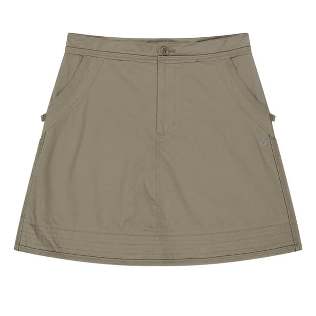 [사이즈교환] 코이세이오 로우 엣지 코튼 스커트 애쉬브라운