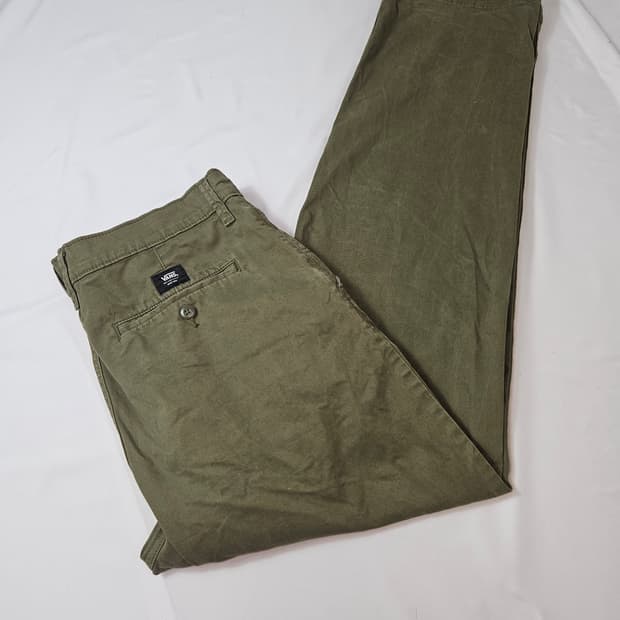 반스 카키 치노팬츠 워크팬츠 코튼 바지 루즈 테이퍼드핏 32