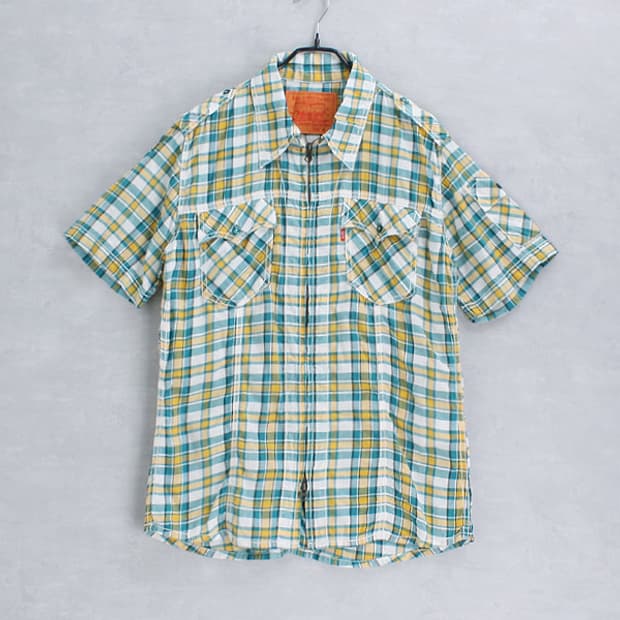 Levi's _ check cotton zip shirt