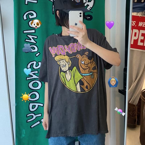 빈티지 프린팅  1/2 티셔츠 (Man 2XL) [Y8]