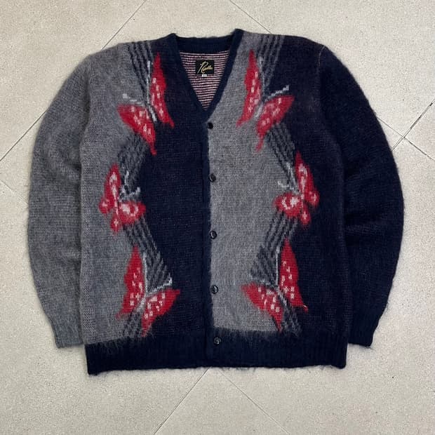 니들스 모헤어 가디건