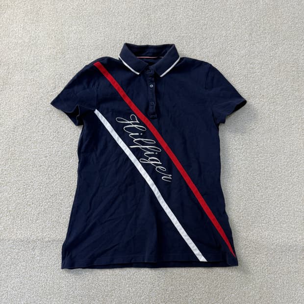 S 타미힐피거 여성 카라 반팔티 0203T