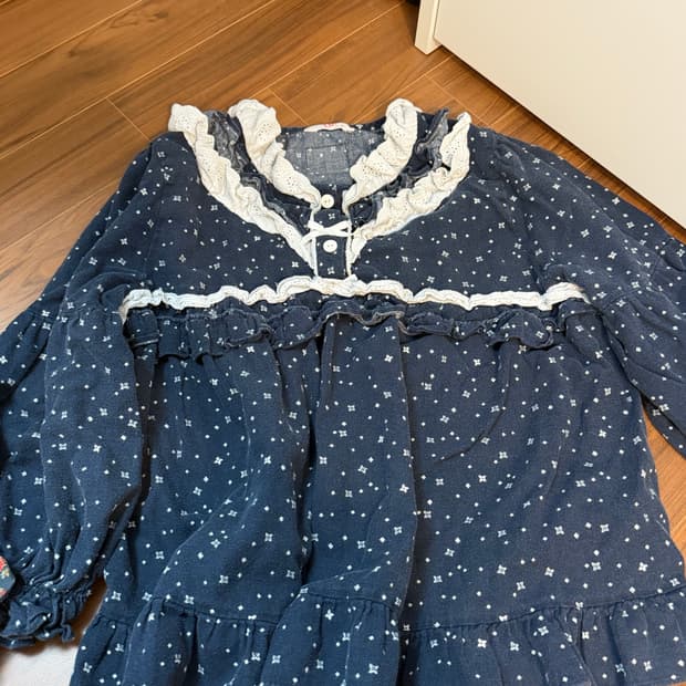 울랄라 파자마 잠옷 긴팔 레이스셔츠