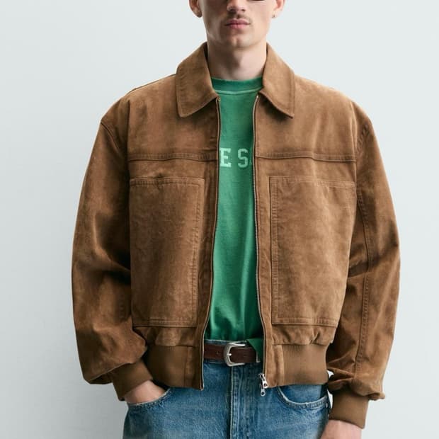 ZARA 자라 릴렉스핏 스웨이드 리얼 레더 자켓 L 새상품