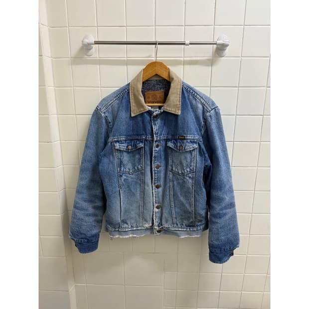 80s 빈티지 랭글러 블랭킷 라이너 데님자켓