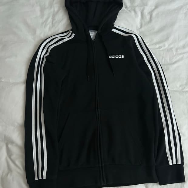 아디다스 블랙 후드집업