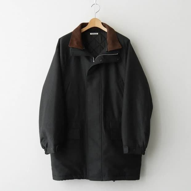 [3] 오라리 울 풀링 플란넬 패디드 오버 블루종