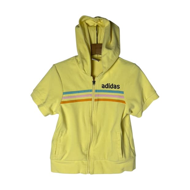[adidas] 아디다스 올드스쿨 배색 반팔 후드집업