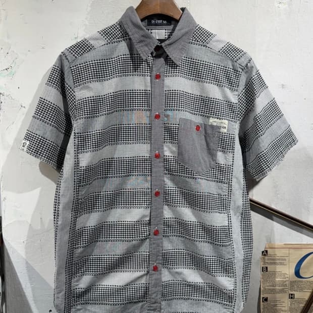 [2002]Cac'est ca gray checked shirt