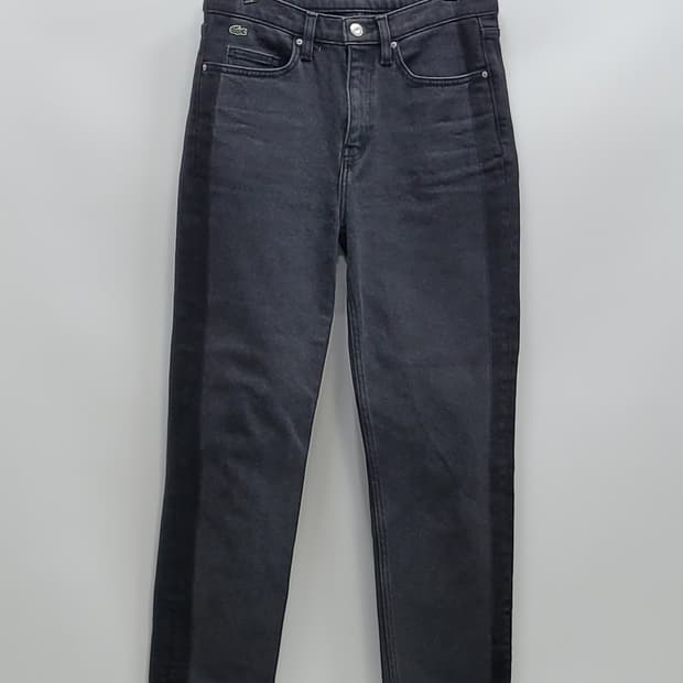 LACOSTE 라코스테 투톤 블랙진 데님 청바지 / 여 26
