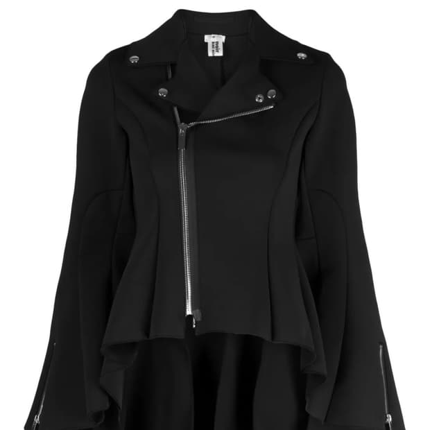 새상품 23aw 느와케이니노미야 꼼데가르송 페플럼 집업재킷 s