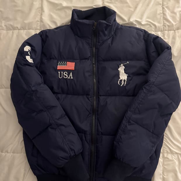 폴로 빅포니 성조기 패딩