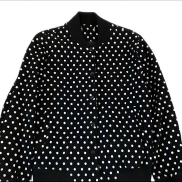 빈티지 도트 면 아우터