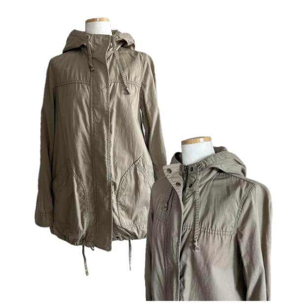 jpn 베이지 포켓 후드 야상자켓 