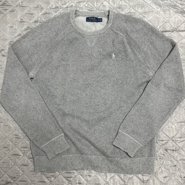 폴로 랄프로렌 그레이 라운드 니트
