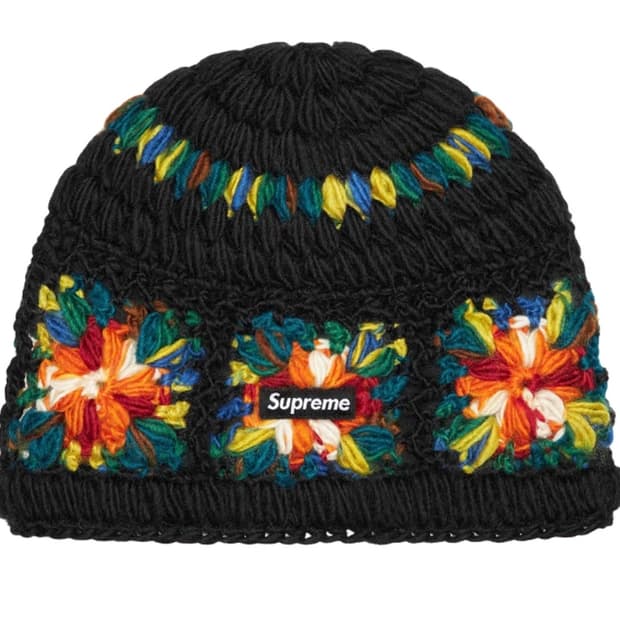 슈프림 크로셰 비니 블랙 