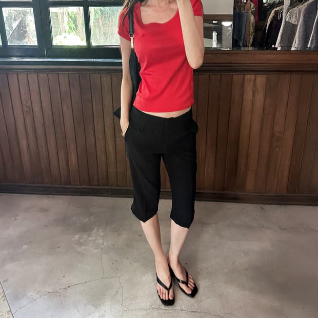 ARMANI JEANS minimal bermuda pants