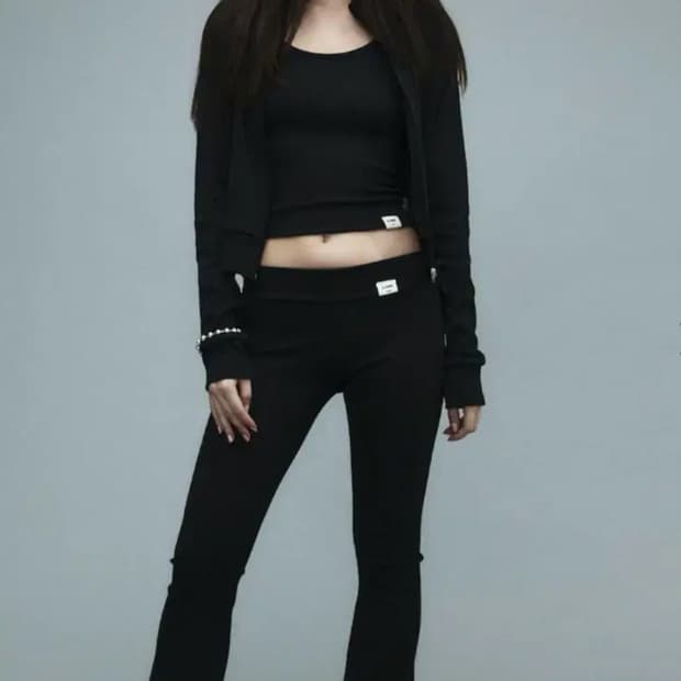 글로니 클래식 팬츠 G CLASSIC RIB FLARE PANTS 
