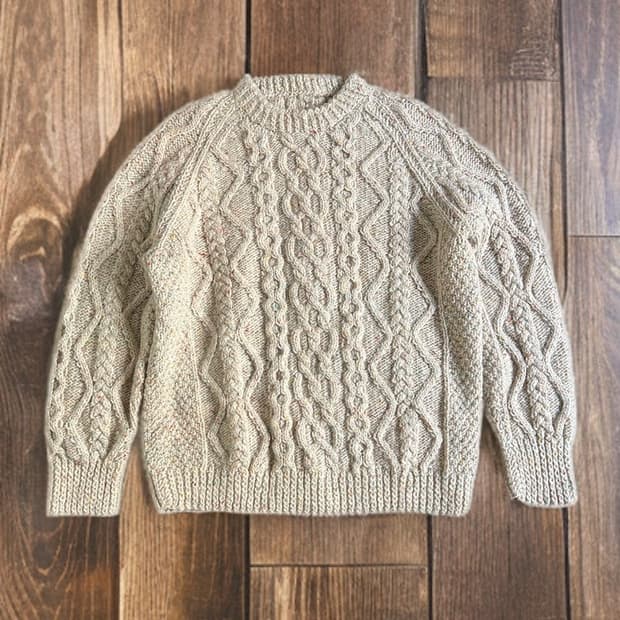 빈티지 도네갈 트위드 피셔맨 스웨터