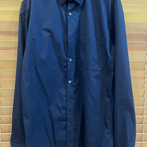 띠어리 남성 다크네이비 코튼긴팔셔츠

