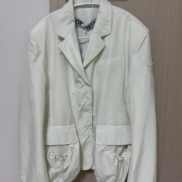 OPEN YY PATCH POKET ZIP JACKET, CREAM