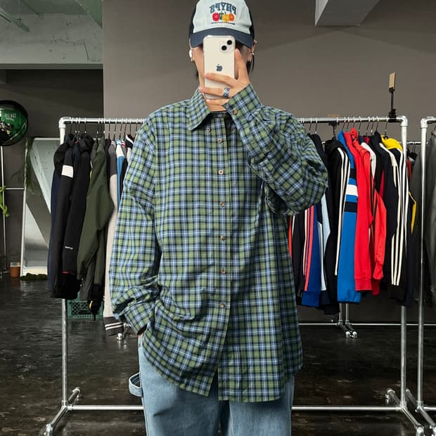 L.L bean 체크 셔츠