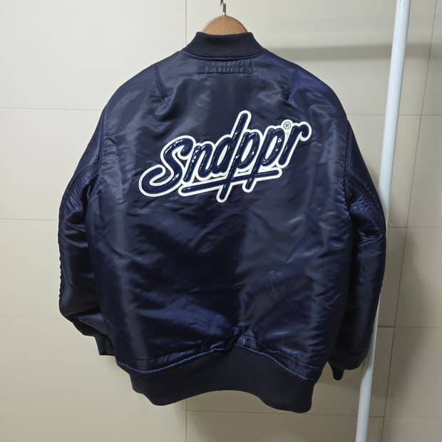 샌드파이퍼 MA-1 리버시블 플라이트 재킷 네이비 블루 L