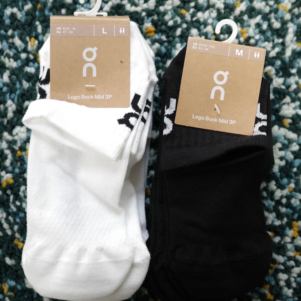 온러닝 로고 미드 양말 삭스 3팩 2컬러