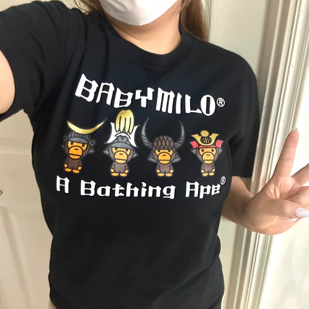베이프 교토 한정 베이비 마일로 반팔 티셔츠