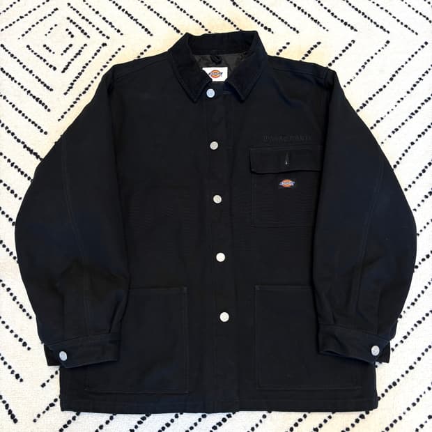 Wacko MariaXDickies 캔버스 커버올 블랙 XL 