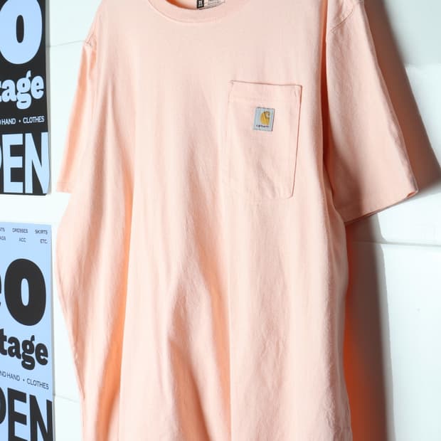 (XL-2XL) 칼하트 반팔 티셔츠 USA 파스텔톤 살구색-H36413