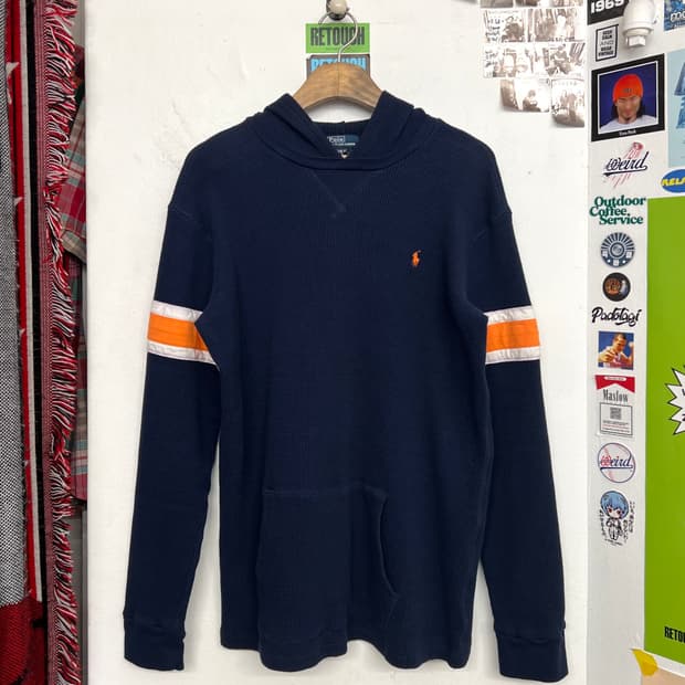 폴로 와플 럭비 후드