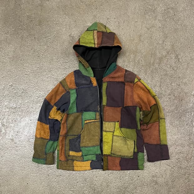 빈티지 패치워크 후드집업 (105)