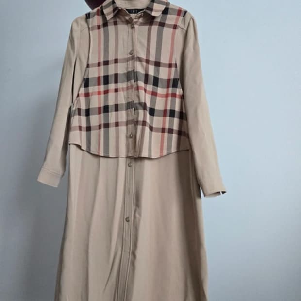 닥스 체크 셔츠 원피스 66 