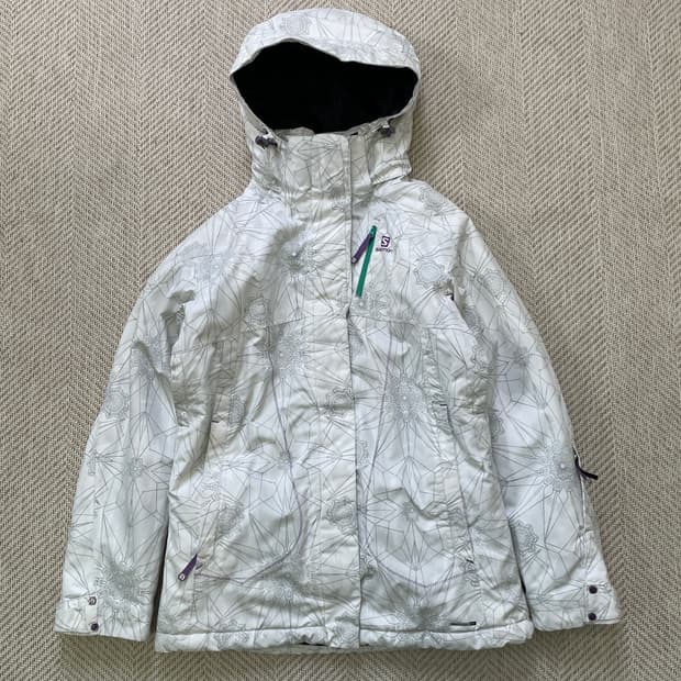 살로몬 기하 패턴 어드밴스드 스킨 드라이 스키 재킷